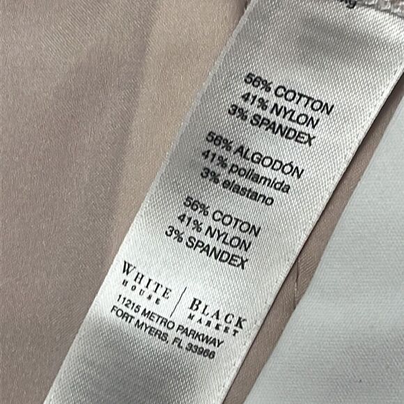 White House Black Market Cream “Perfect Form” Straight Crop Pants- Size 12 - Picture 11 of 15